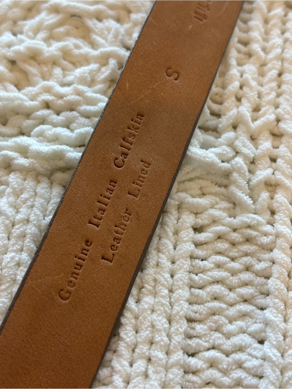 Vntg. Nordstrom Tan Leather Belt with Gold-Tone Buckle - Picture 4 of 6